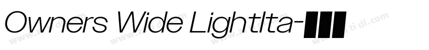 Owners Wide LightIta字体转换